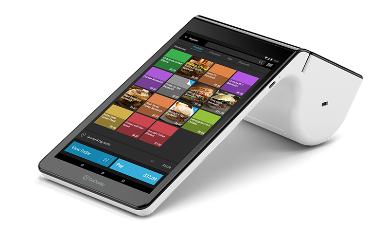 Poynt smart terminal at counter